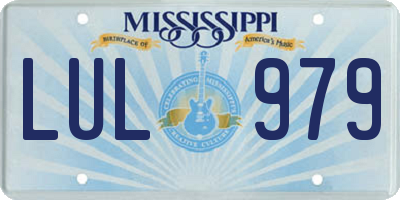 MS license plate LUL979