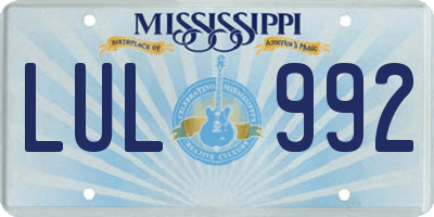 MS license plate LUL992