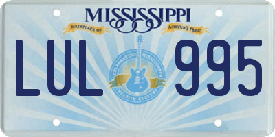 MS license plate LUL995