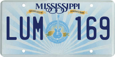 MS license plate LUM169