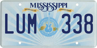 MS license plate LUM338