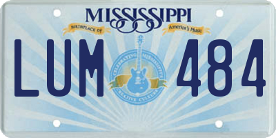 MS license plate LUM484