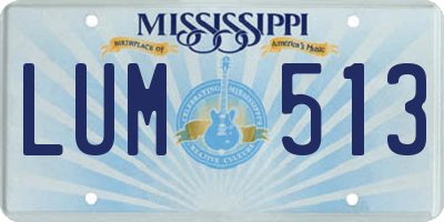 MS license plate LUM513