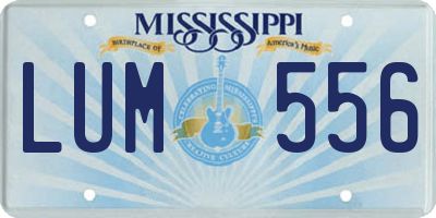 MS license plate LUM556