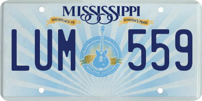 MS license plate LUM559