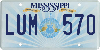 MS license plate LUM570