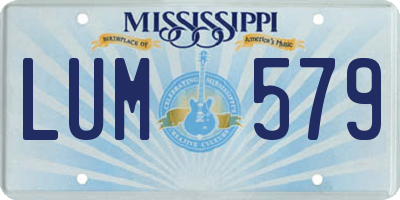 MS license plate LUM579