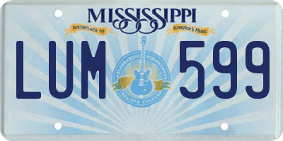 MS license plate LUM599