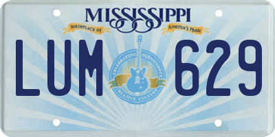 MS license plate LUM629