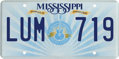 MS license plate LUM719