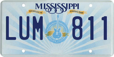 MS license plate LUM811