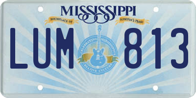 MS license plate LUM813