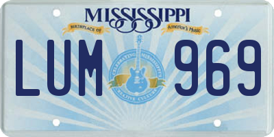 MS license plate LUM969