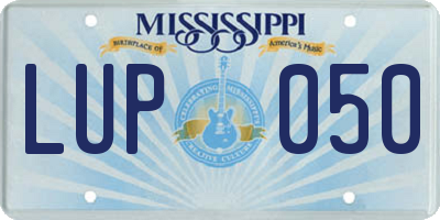 MS license plate LUP050