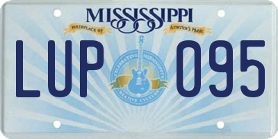 MS license plate LUP095