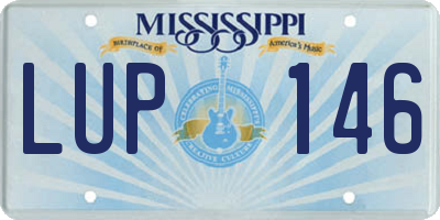 MS license plate LUP146