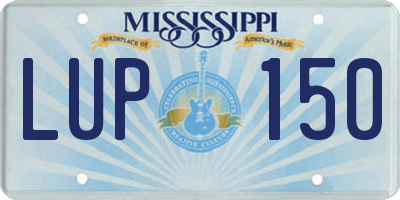 MS license plate LUP150