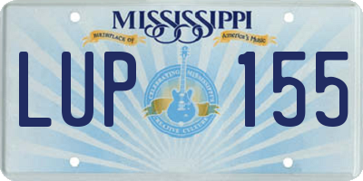 MS license plate LUP155