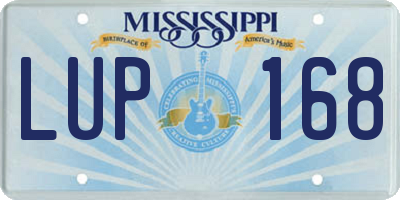 MS license plate LUP168