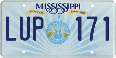 MS license plate LUP171