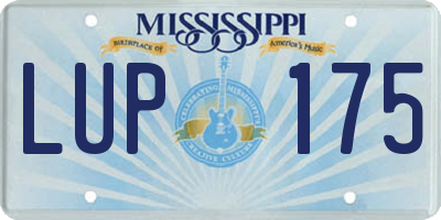 MS license plate LUP175