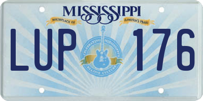 MS license plate LUP176