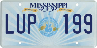 MS license plate LUP199