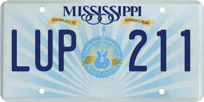 MS license plate LUP211
