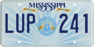 MS license plate LUP241