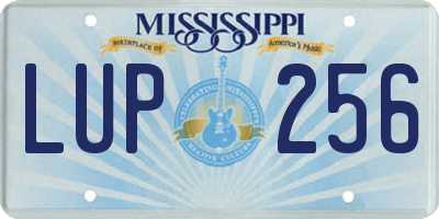 MS license plate LUP256