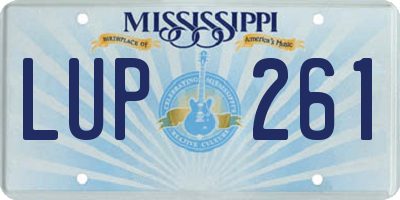 MS license plate LUP261