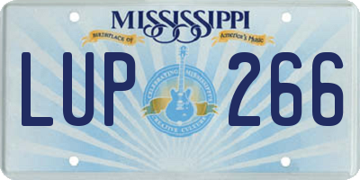 MS license plate LUP266