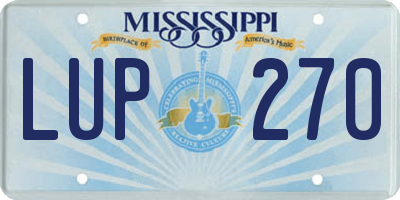MS license plate LUP270