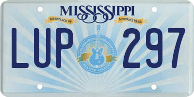 MS license plate LUP297