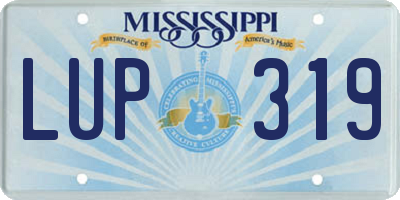 MS license plate LUP319