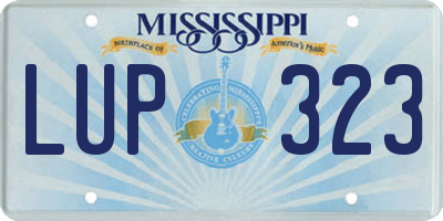 MS license plate LUP323
