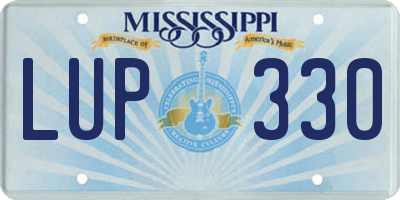 MS license plate LUP330