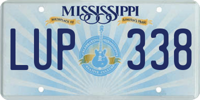 MS license plate LUP338