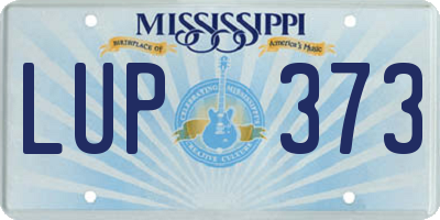 MS license plate LUP373