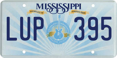 MS license plate LUP395
