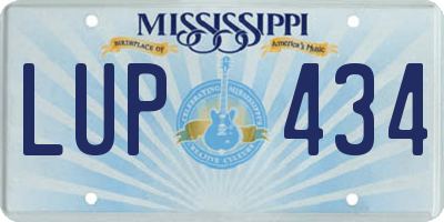 MS license plate LUP434