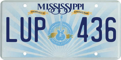 MS license plate LUP436