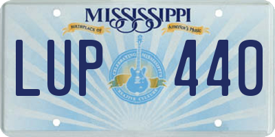 MS license plate LUP440