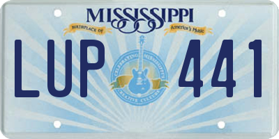MS license plate LUP441