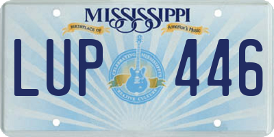 MS license plate LUP446