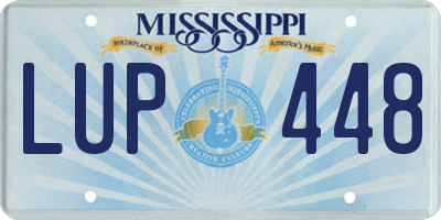 MS license plate LUP448