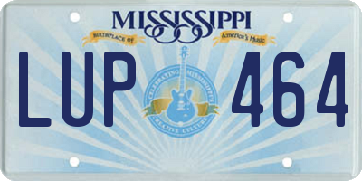 MS license plate LUP464