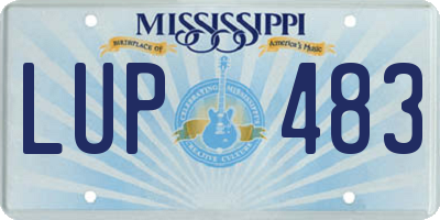 MS license plate LUP483