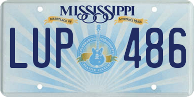MS license plate LUP486