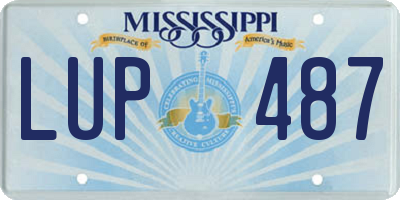 MS license plate LUP487